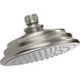 California Faucets - 5-5/8'' Brass Single-Function Showerhead - Ultra Stainless Steel Pvd