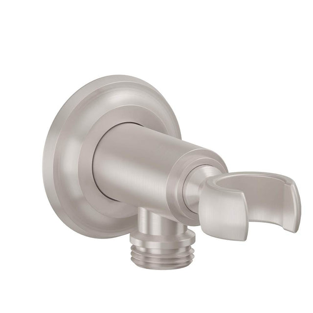 California Faucets - Supply Elbow with Handshower Holder - Concave Base - Gloss White