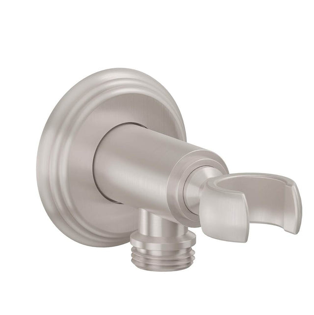 California Faucets - Supply Elbow with Handshower Holder - Line Base - Gloss White