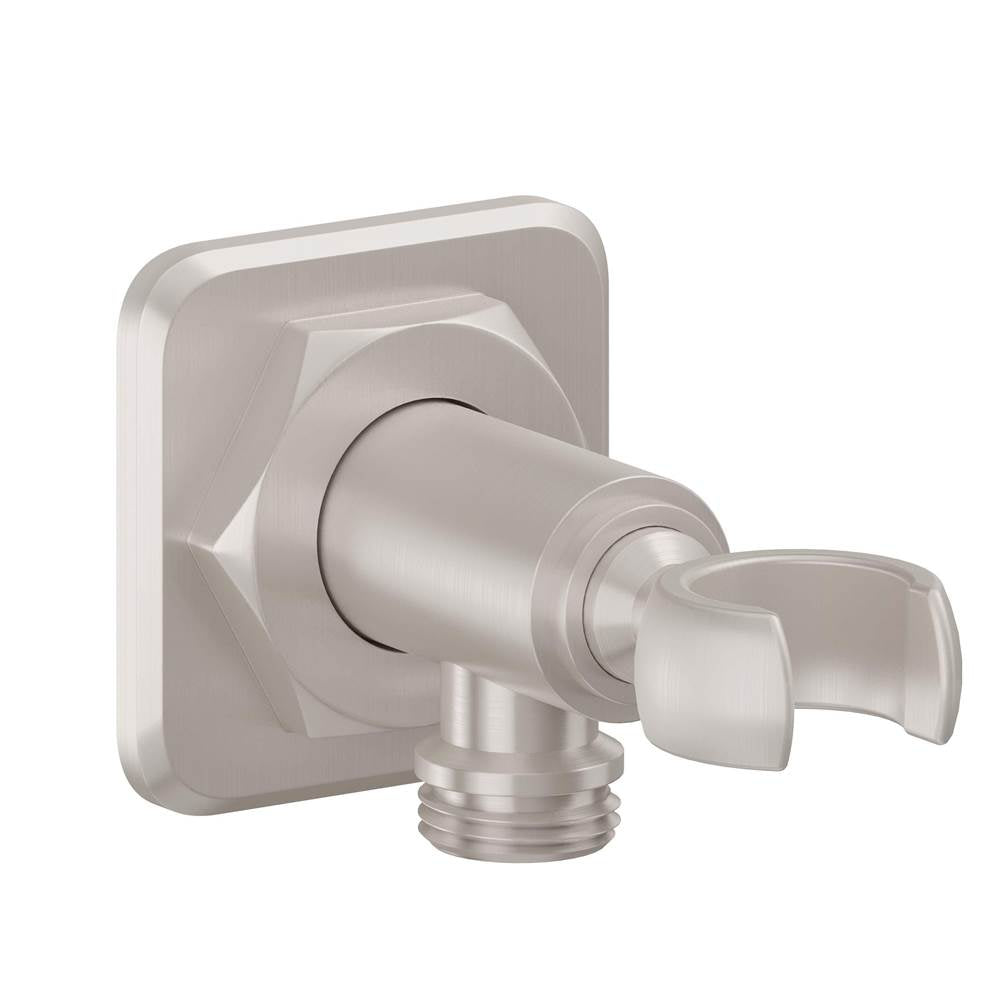 California Faucets - Supply Elbow with Handshower Holder - Quad Base - Gloss White