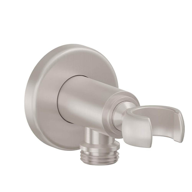 California Faucets - Supply Elbow with Handshower Holder - Round Base - Gloss White