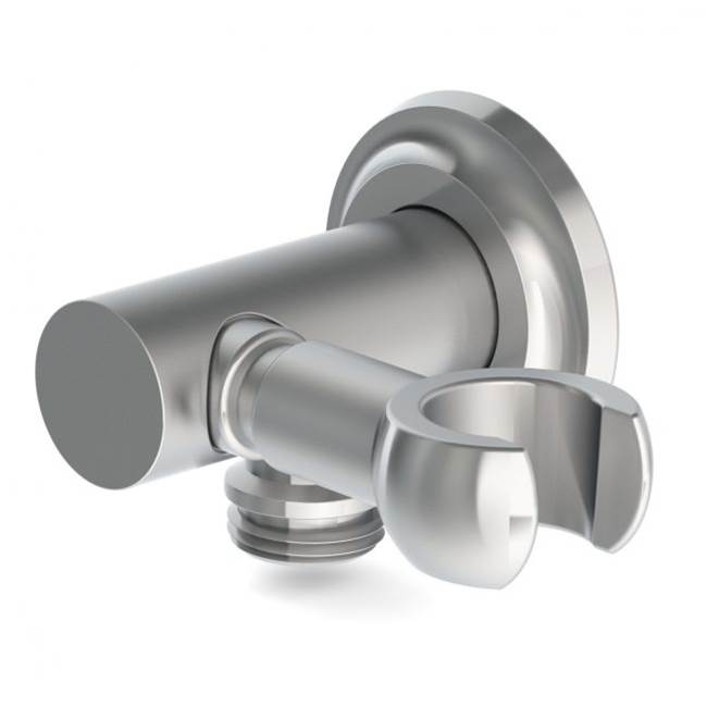 California Faucets - Decorative Supply Elbow with Swivel Handshower Holder - Concave Base - Gloss White