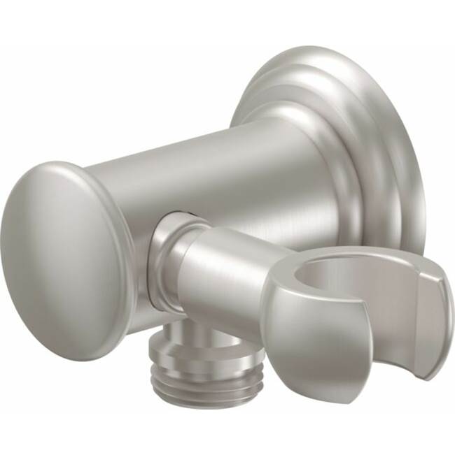 California Faucets - Decorative Supply Elbow with Swivel Handshower Holder - Line Base - Gloss White
