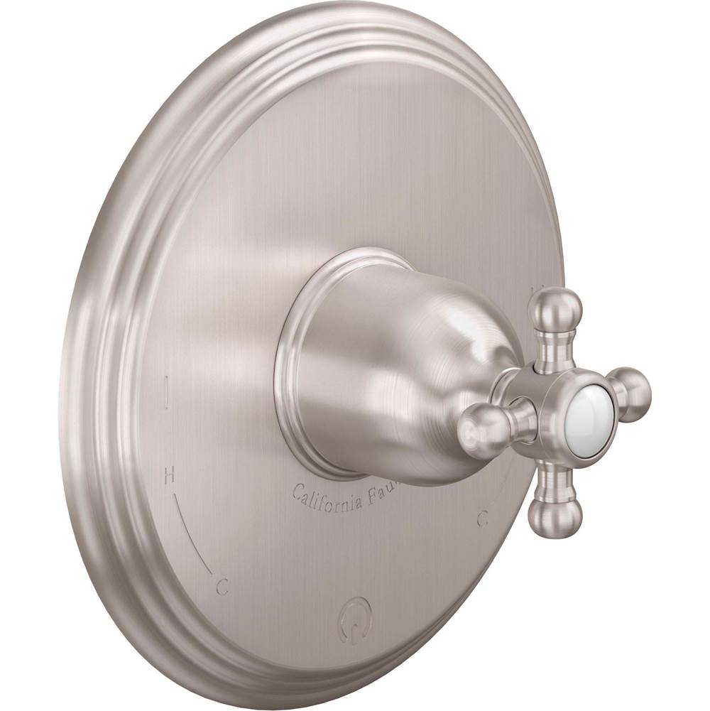 California Faucets - Dual Pressure Balance Trim Only - Gloss White