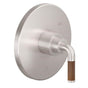California Faucets - Pressure Balance Trim Only - Teak Handle - Gloss White