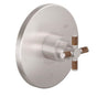 California Faucets - Pressure Balance Trim Only - Teak Handle - Gloss White