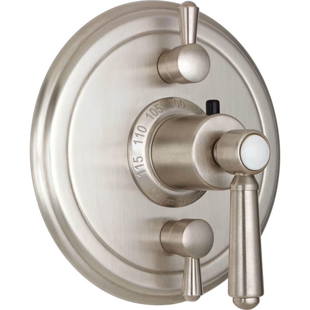 California Faucets - StyleTherm Trim Only with Dual Volume Control - Gloss White