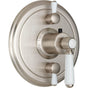 California Faucets - StyleTherm Trim Only with Dual Volume Control - Gloss White