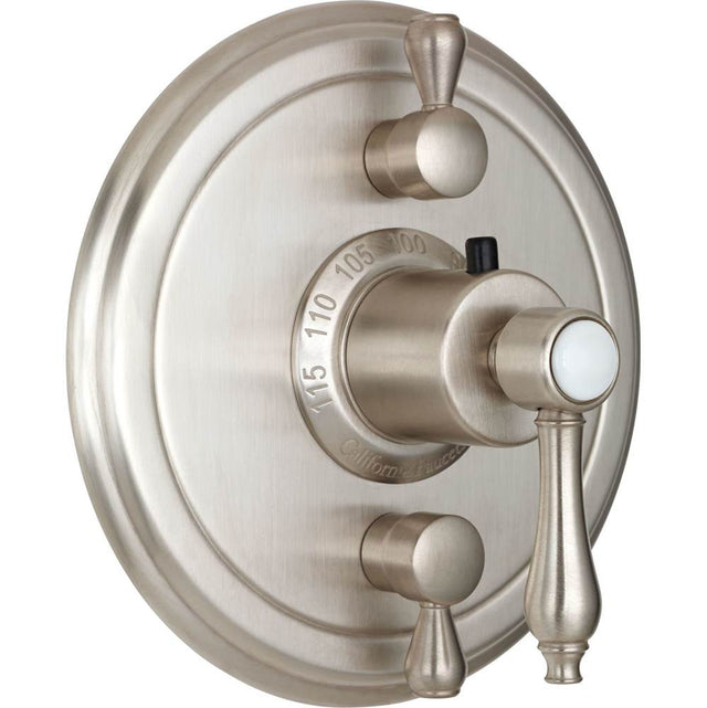 California Faucets - StyleTherm Trim Only with Dual Volume Control - Gloss White