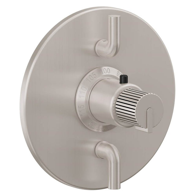 California Faucets - StyleTherm Trim Only with Dual Volume Control - Ultra Stainless Steel Pvd