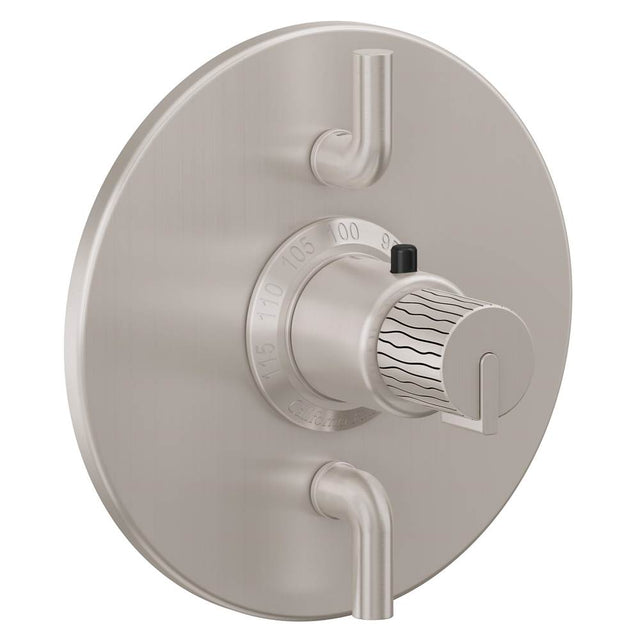 California Faucets - StyleTherm Trim Only with Dual Volume Control - Ultra Stainless Steel Pvd