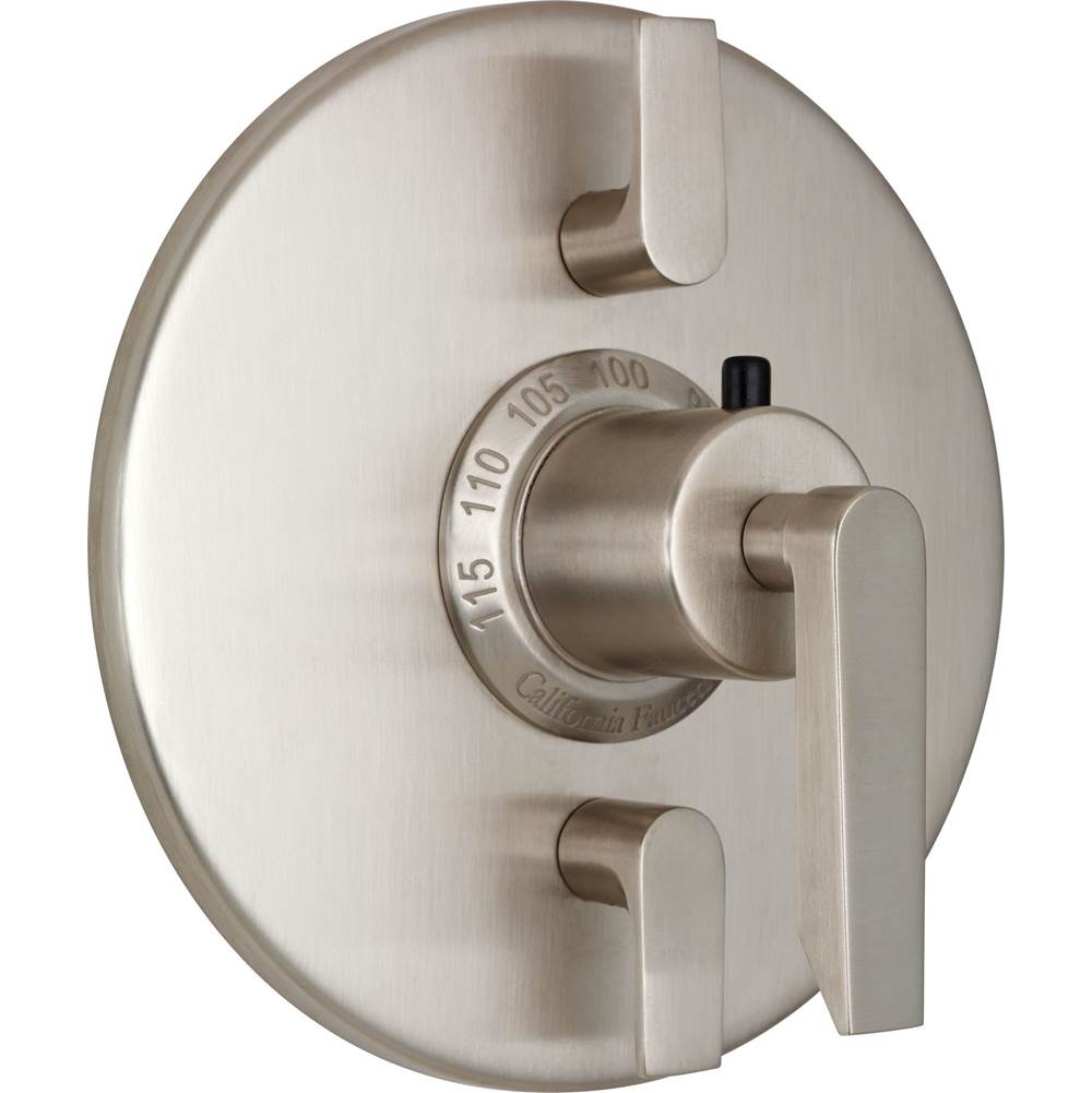 California Faucets - StyleTherm Trim Only with Dual Volume Control - Gloss White