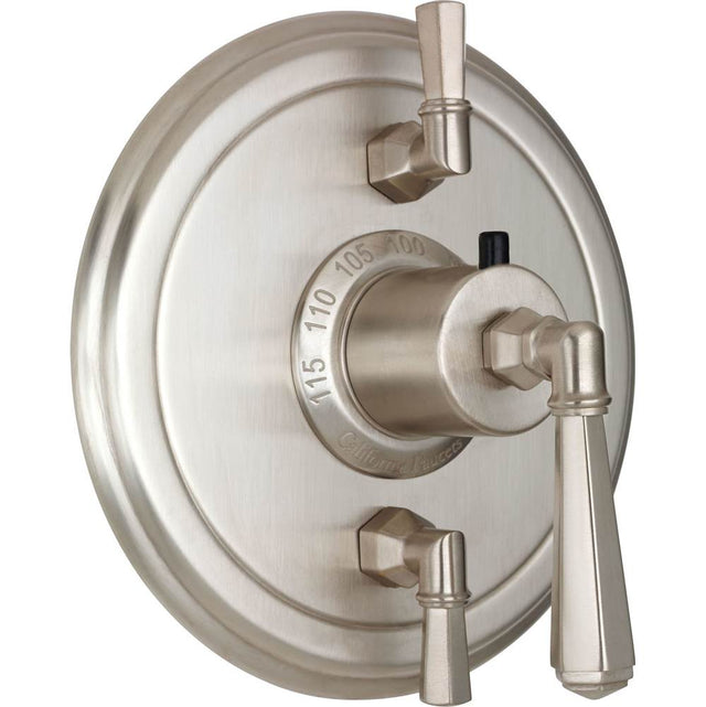 California Faucets - StyleTherm Trim Only with Dual Volume Control - Gloss White