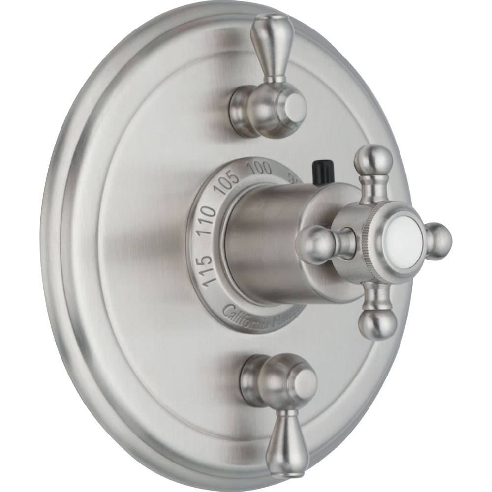 California Faucets - StyleTherm Trim Only with Dual Volume Control - Gloss White