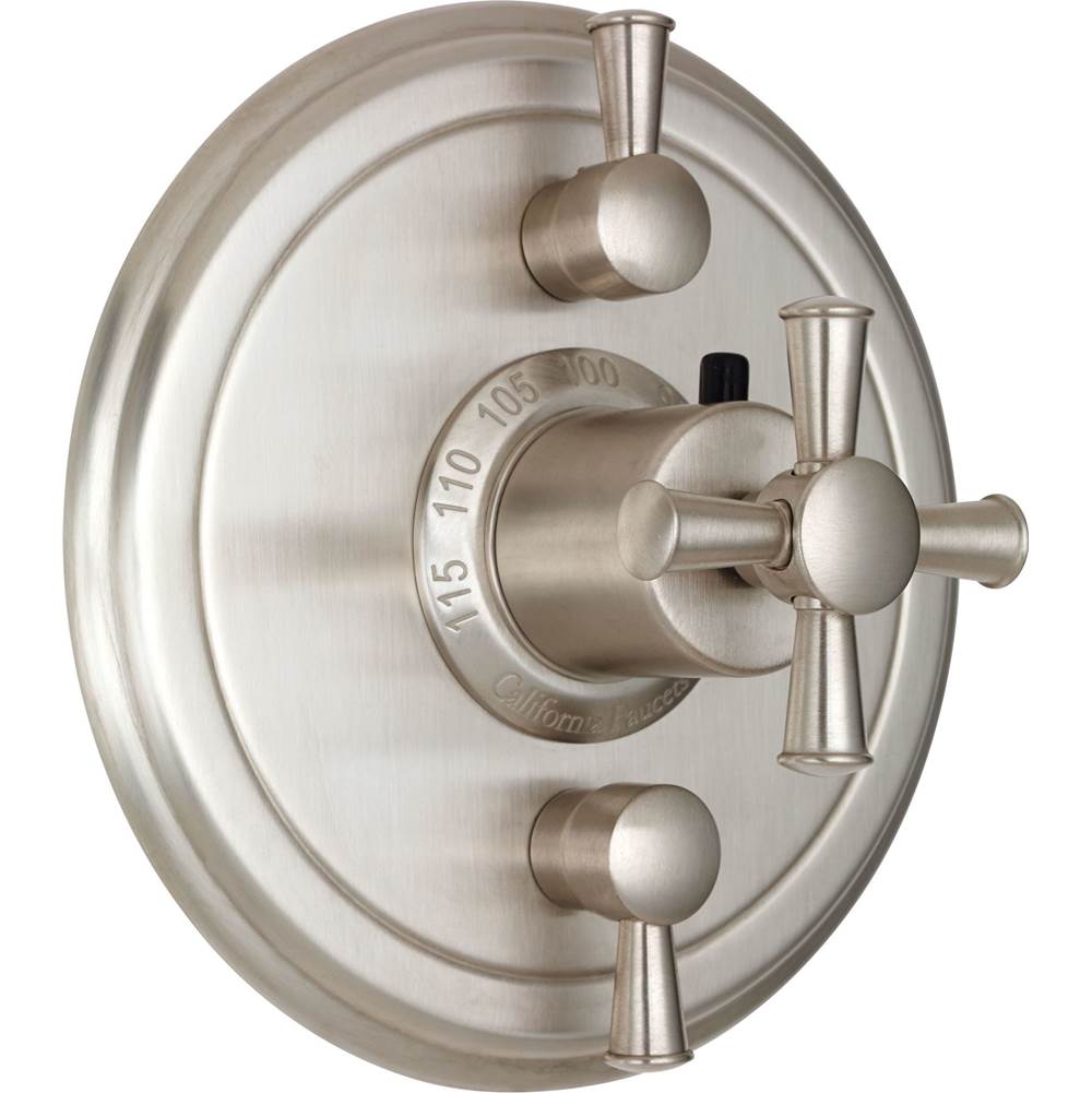 California Faucets - StyleTherm Trim Only with Dual Volume Control - Gloss White