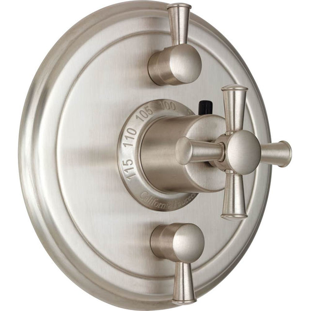 California Faucets - StyleTherm Trim Only with Dual Volume Control - Gloss White
