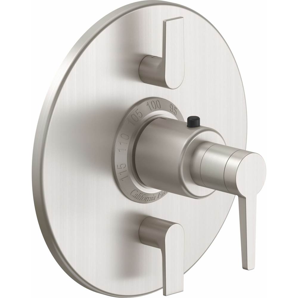 California Faucets - StyleTherm Trim Only with Dual Volume Control - Gloss White