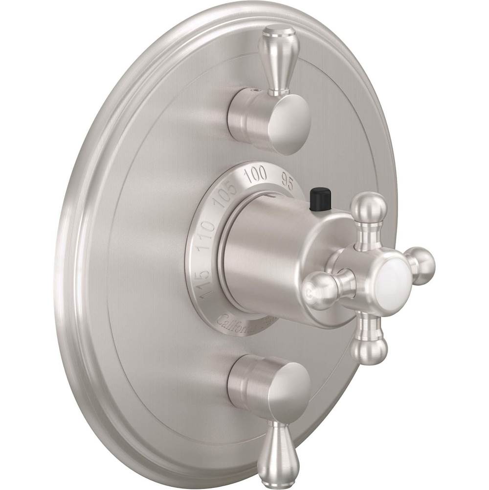 California Faucets - StyleTherm Trim Only with Dual Volume Control - Gloss White