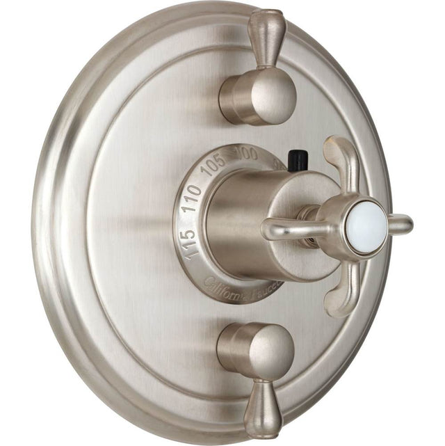 California Faucets - StyleTherm Trim Only with Dual Volume Control - Gloss White