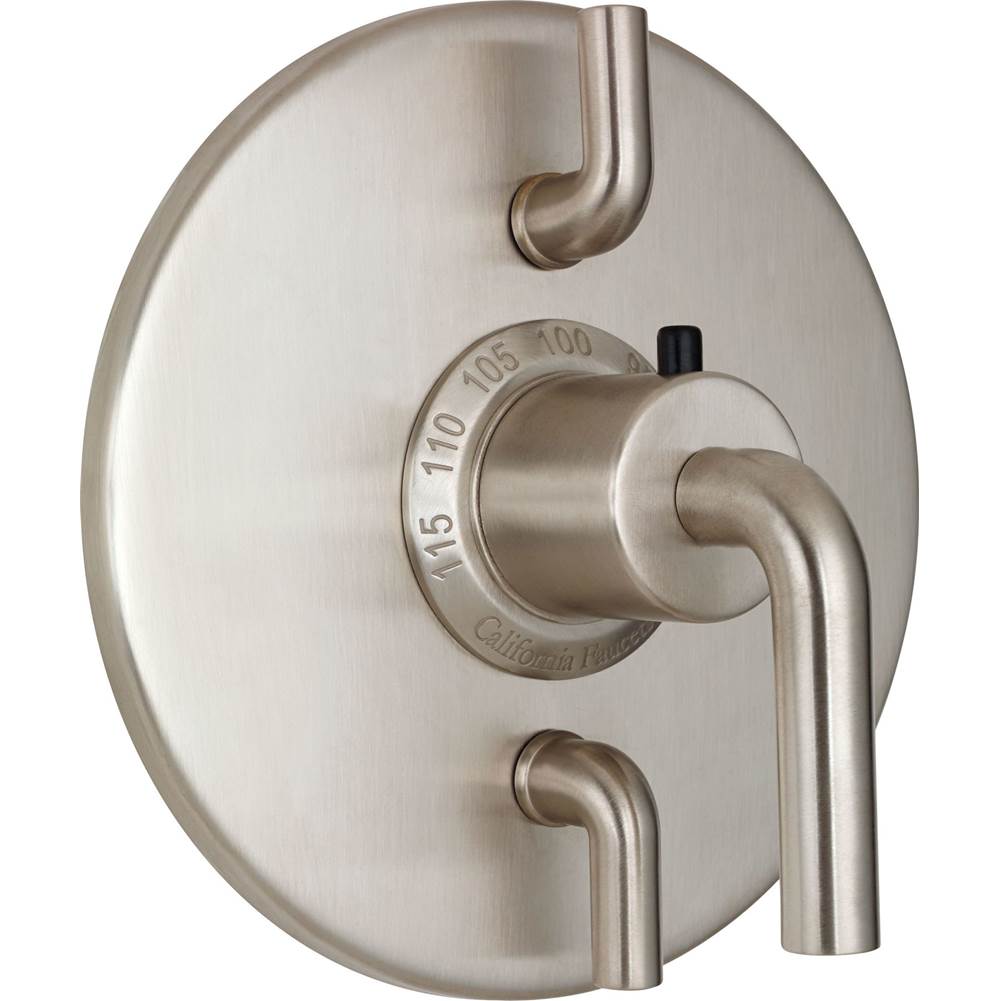 California Faucets - StyleTherm Trim Only with Dual Volume Control - Gloss White