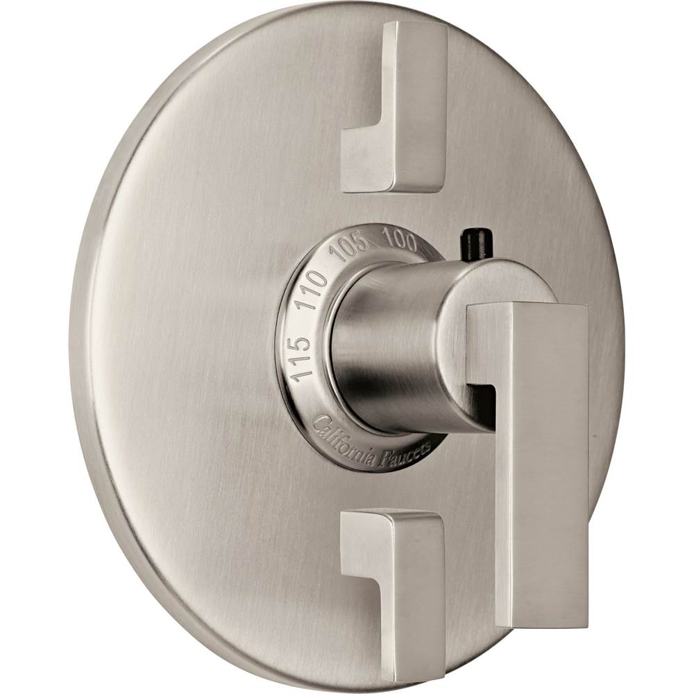 California Faucets - StyleTherm Trim Only with Dual Volume Control - Gloss White
