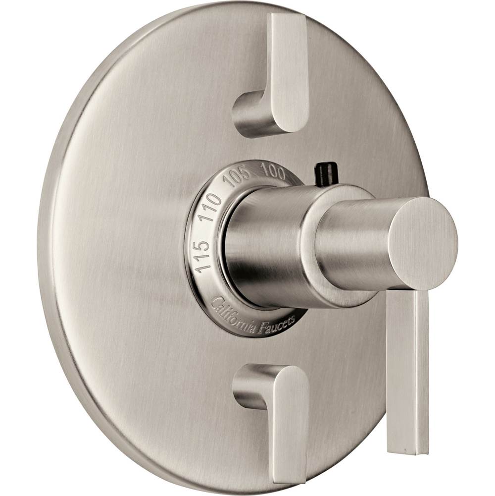 California Faucets - StyleTherm Trim Only with Dual Volume Control - Gloss White