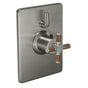 California Faucets - StyleTherm Trim Only with Single Volume Control - Teak Handle - Gloss White