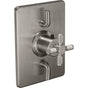 California Faucets - StyleTherm Trim Only with Dual Volume Control - Gloss White