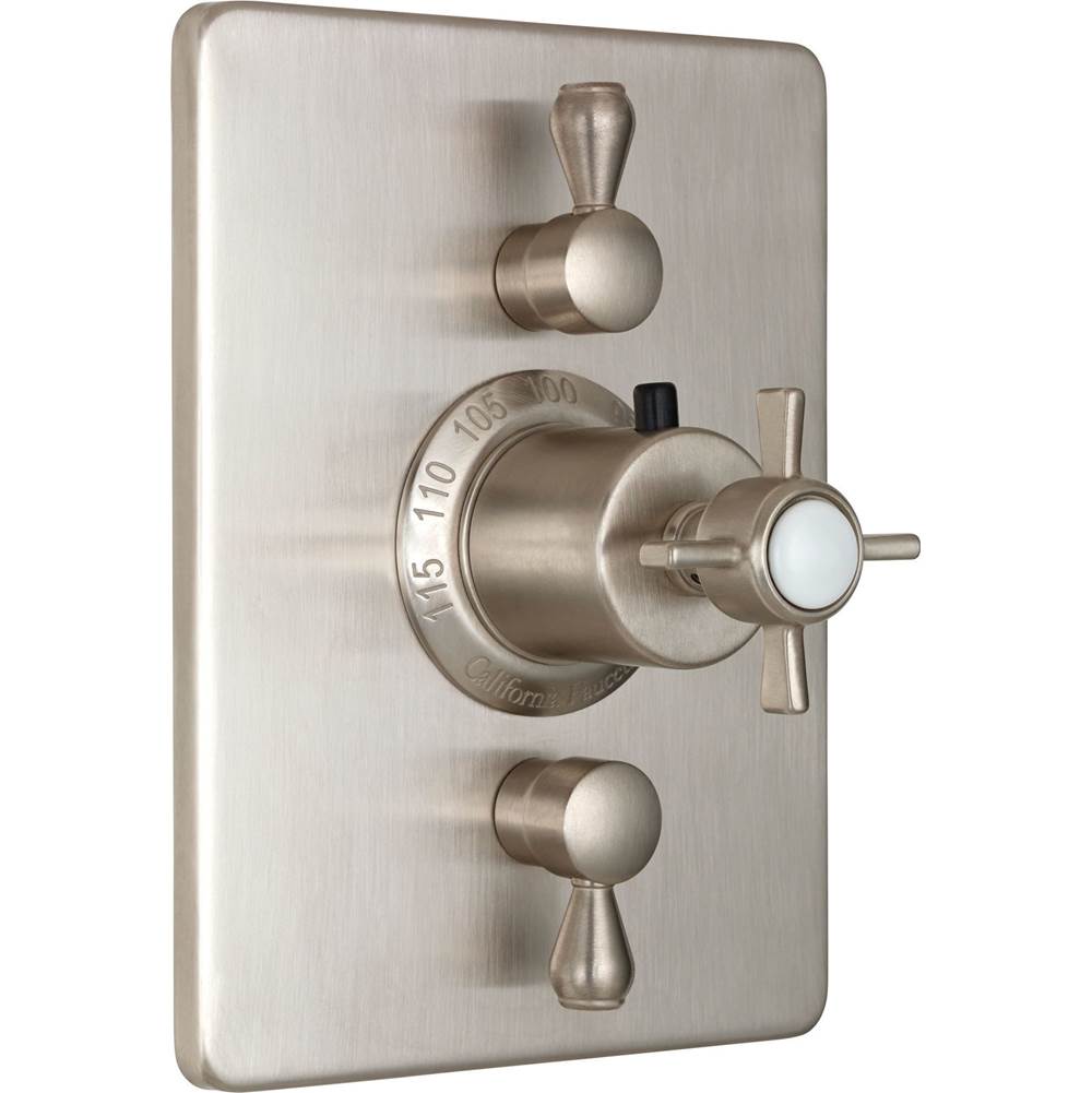 California Faucets - StyleTherm Trim Only with Dual Volume Control - Gloss White