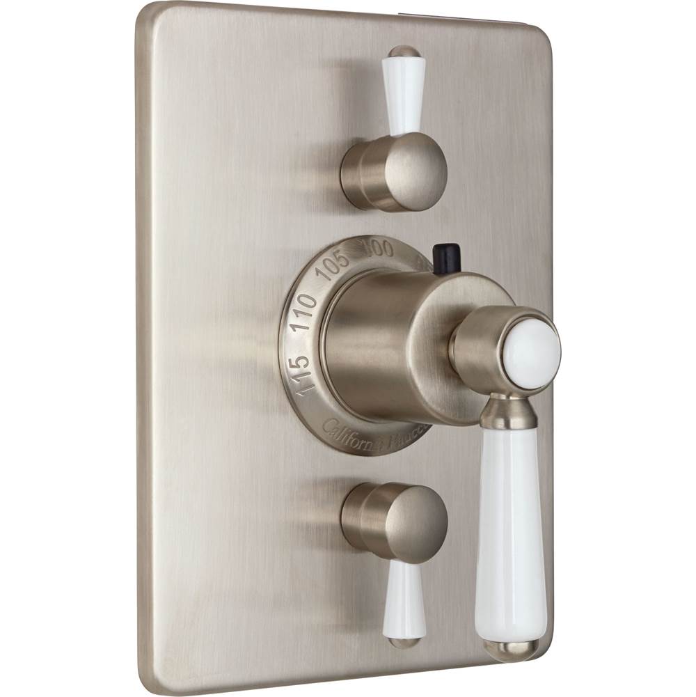 California Faucets - StyleTherm Trim Only with Dual Volume Control - Gloss White