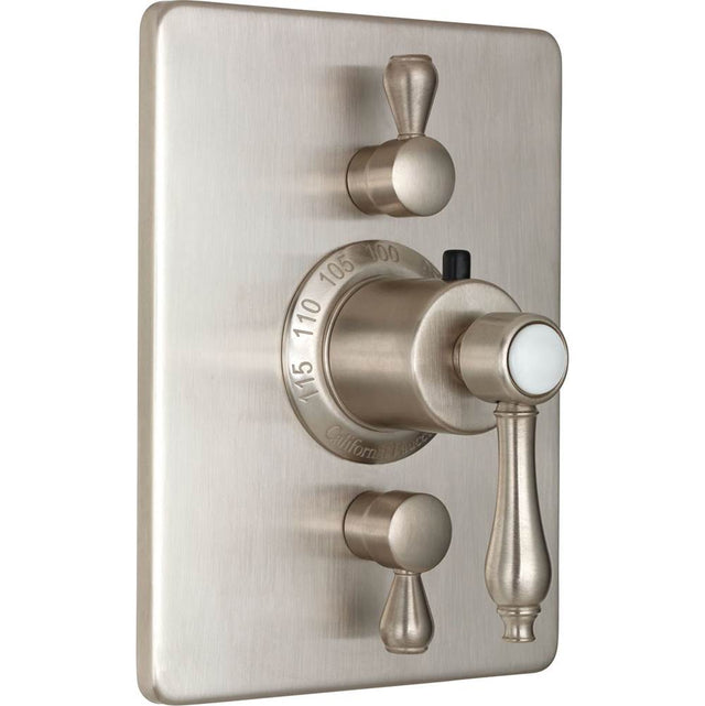 California Faucets - StyleTherm Trim Only with Dual Volume Control - Gloss White