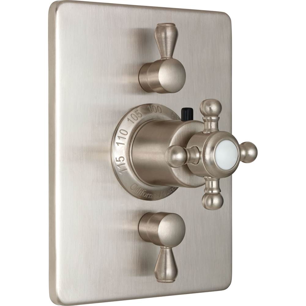 California Faucets - StyleTherm Trim Only with Dual Volume Control - Gloss White