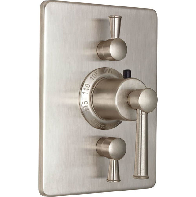 California Faucets - StyleTherm Trim Only with Dual Volume Control - Gloss White
