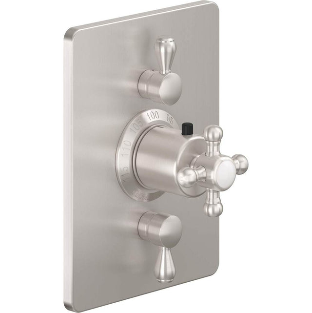 California Faucets - StyleTherm Trim Only with Dual Volume Control - Gloss White