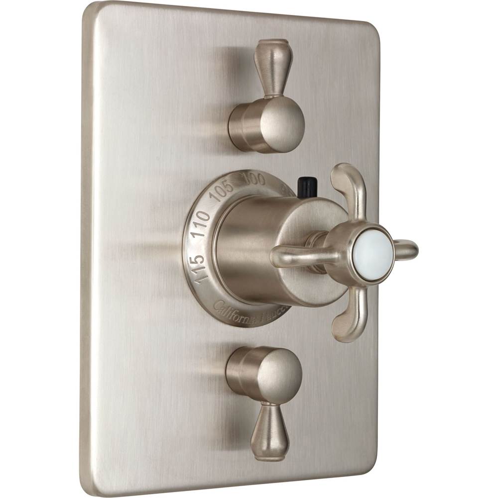 California Faucets - StyleTherm Trim Only with Dual Volume Control - Gloss White