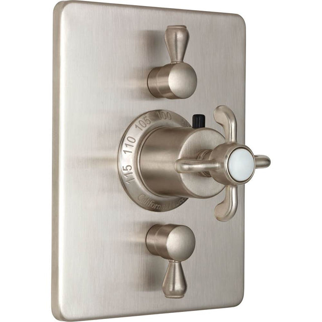 California Faucets - StyleTherm Trim Only with Dual Volume Control - Gloss White