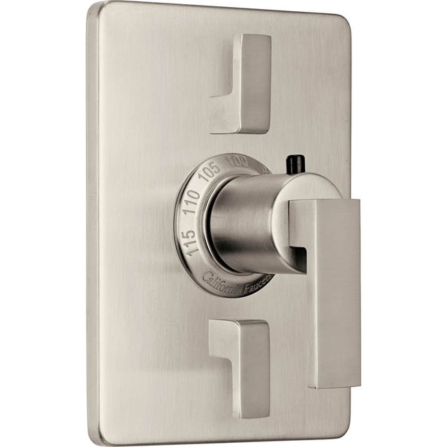 California Faucets - StyleTherm Trim Only with Dual Volume Control - Gloss White