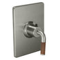 California Faucets - StyleTherm 3/4'' Thermostatic Trim Only - Teak Handle - Gloss White