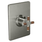 California Faucets - StyleTherm 3/4'' Thermostatic Trim Only - Teak Handle - Gloss White