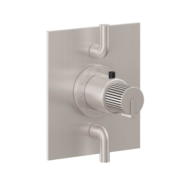 California Faucets - StyleTherm Trim Only with Dual Volume Control - Ultra Stainless Steel Pvd