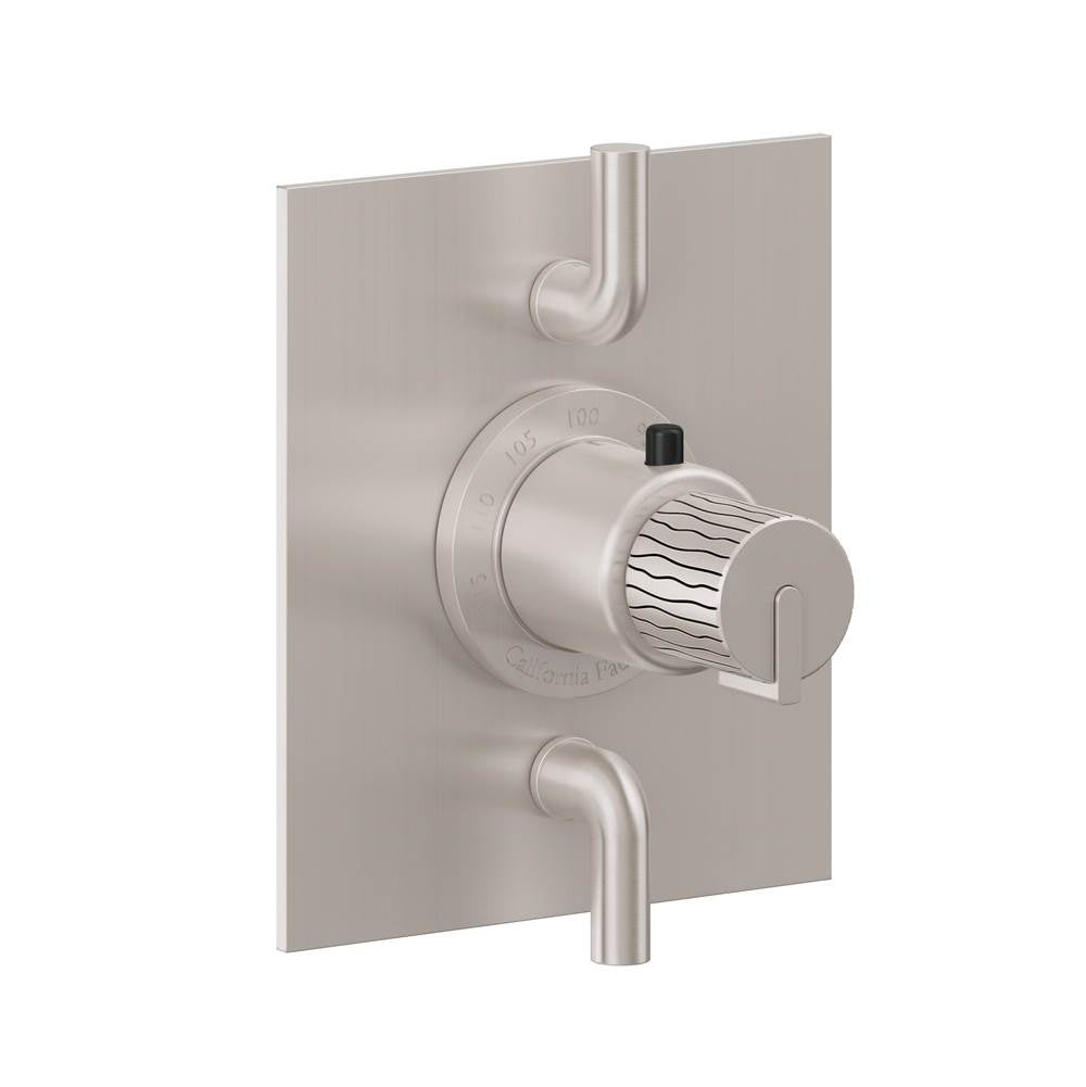 California Faucets - StyleTherm Trim Only with Dual Volume Control - Ultra Stainless Steel Pvd