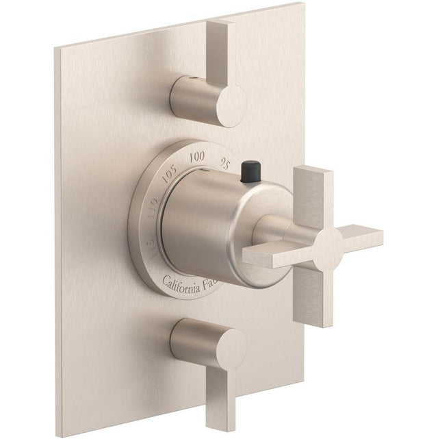 California Faucets - StyleTherm Trim Only with Dual Volume Control - Gloss White