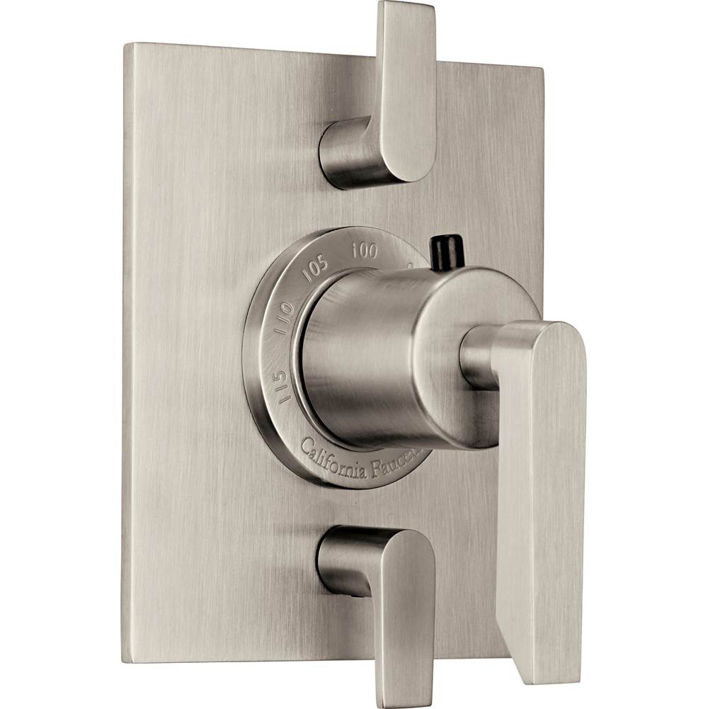 California Faucets - StyleTherm Trim Only with Dual Volume Control - Gloss White