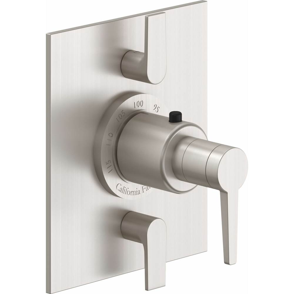 California Faucets - StyleTherm Trim Only with Dual Volume Control - Gloss White