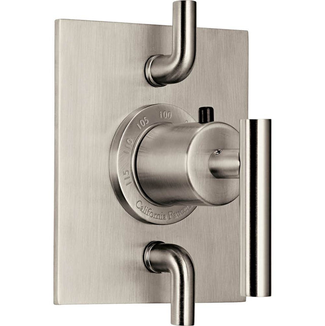 California Faucets - StyleTherm Trim Only with Dual Volume Control - Gloss White