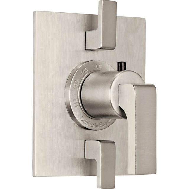 California Faucets - StyleTherm Trim Only with Dual Volume Control - Gloss White