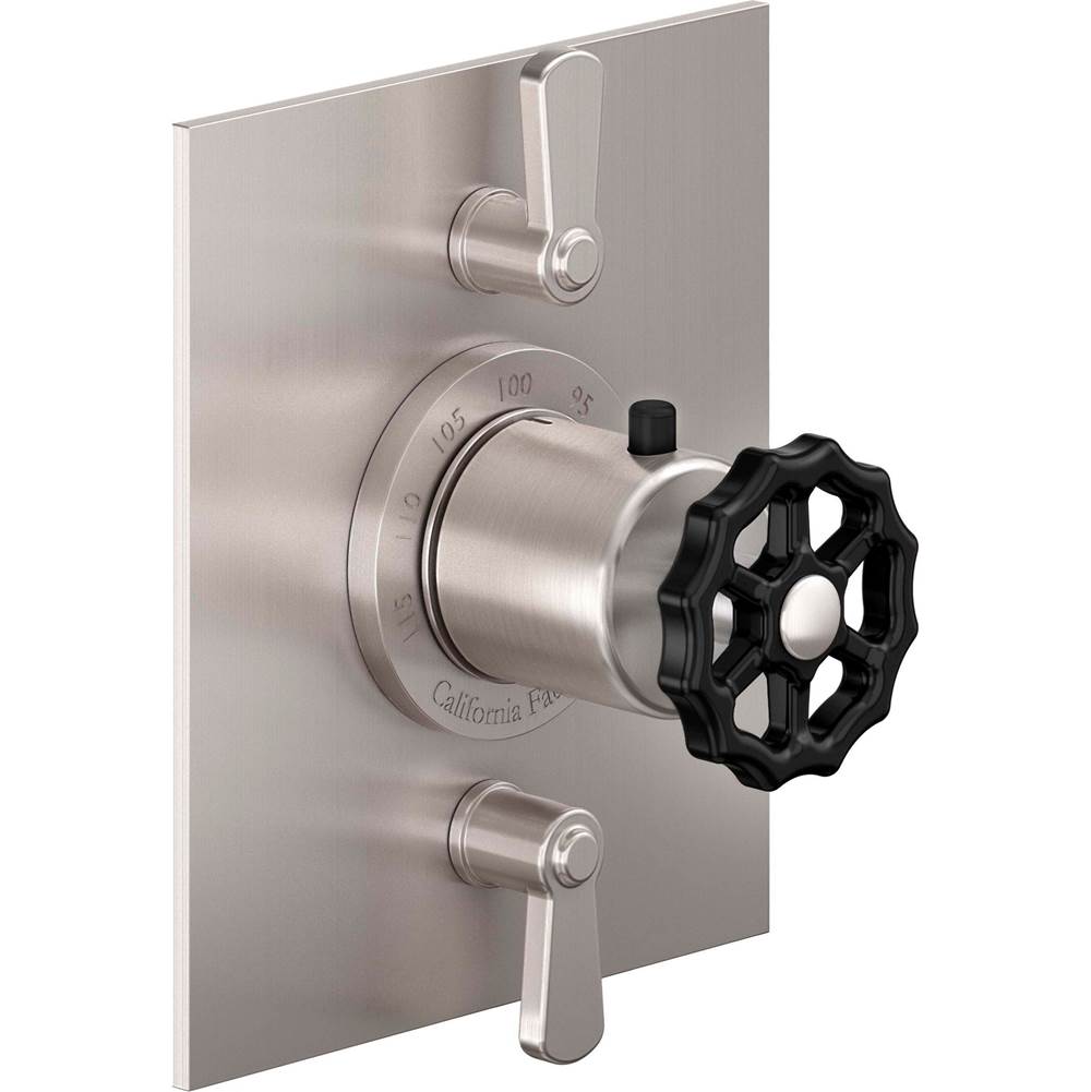 California Faucets - StyleTherm Trim Only with Dual Volume Control - Satin Chrome Pvd