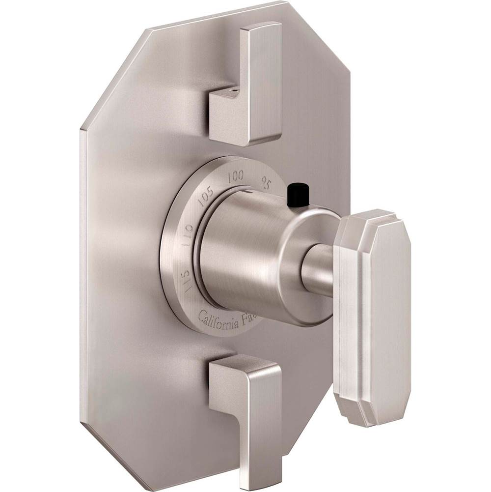California Faucets - StyleTherm Trim Only with Dual Volume Control - Gloss White