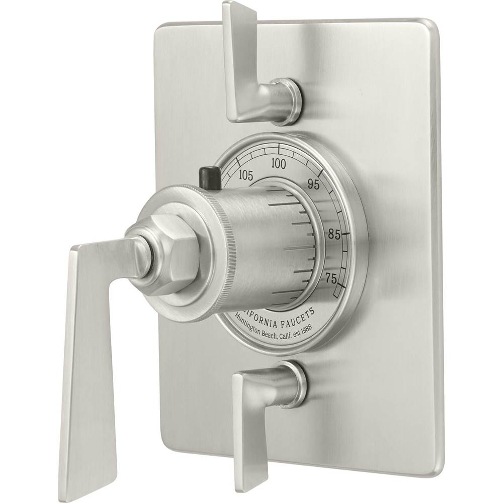 California Faucets - StyleTherm Trim Only with Dual Volume Control - Gloss White