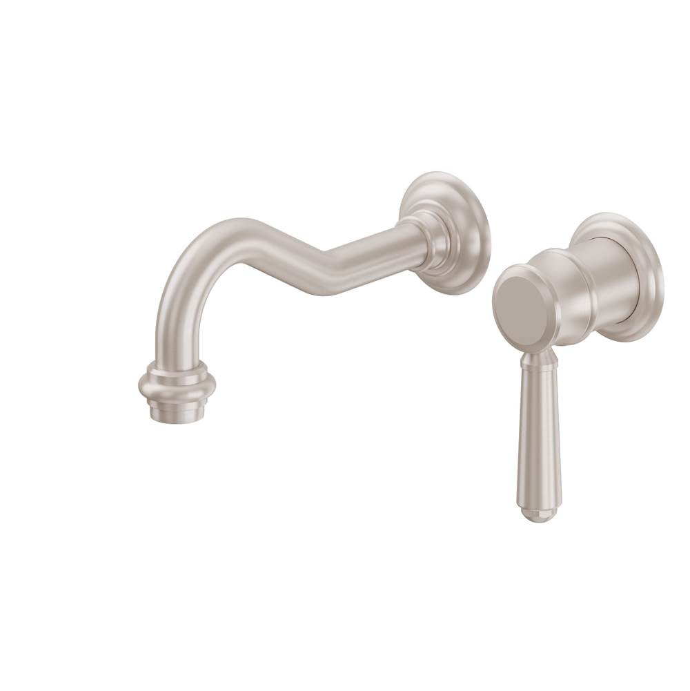 California Faucets - Single Handle Lavatory Wall Faucet Trim Only - Gloss White